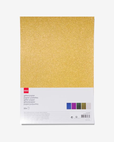 glitterpapier A4 - 20 stuks - 15910058 - HEMA