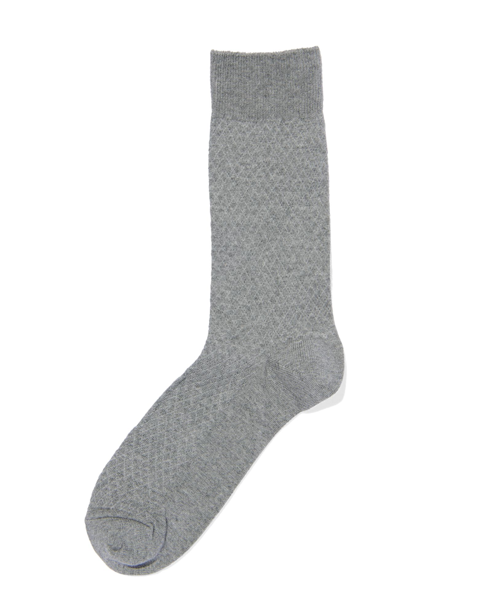 Image of HEMA Heren Sokken Met Katoen Textuur Grijsmelange (grijsmelange)