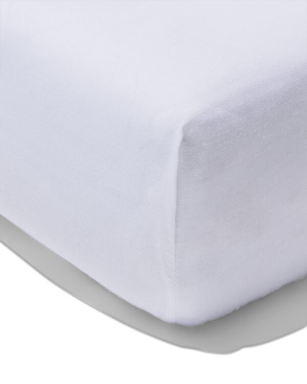 hoeslaken zacht katoen 80x200 wit - 5190026 - HEMA