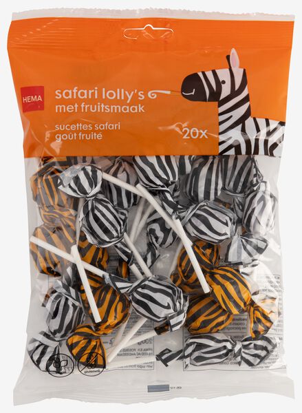 lolly's safari met fruitsmaak - 20 stuks - 10200040 - HEMA