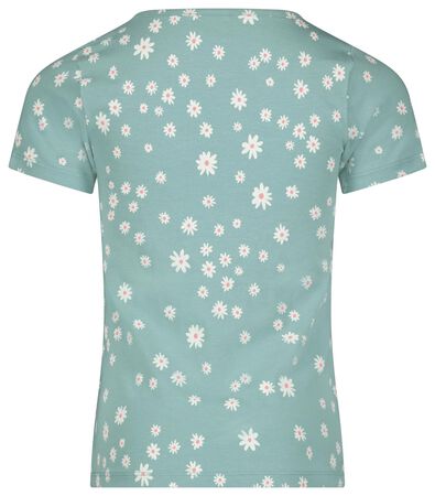 kinder t-shirt bloemen groen - 1000023140 - HEMA
