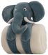 plaid 150x130 met knuffel olifant - 14598833 - HEMA