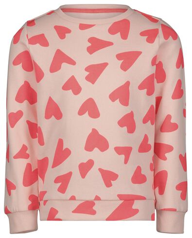 kindersweater hartjes roze - 1000021946 - HEMA