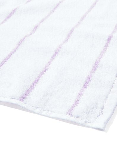 handdoek 60x110 zware kwaliteit wit met lila streep lila handdoek 60 x 110 - 5254709 - HEMA