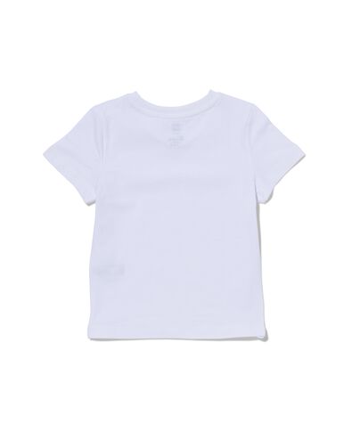 kinder t-shirts biologisch katoen - 2 stuks wit 134/140 - 30729144 - HEMA