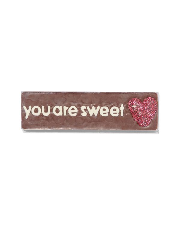 melkchocoladereep you are sweet 75gram - 10320002 - HEMA