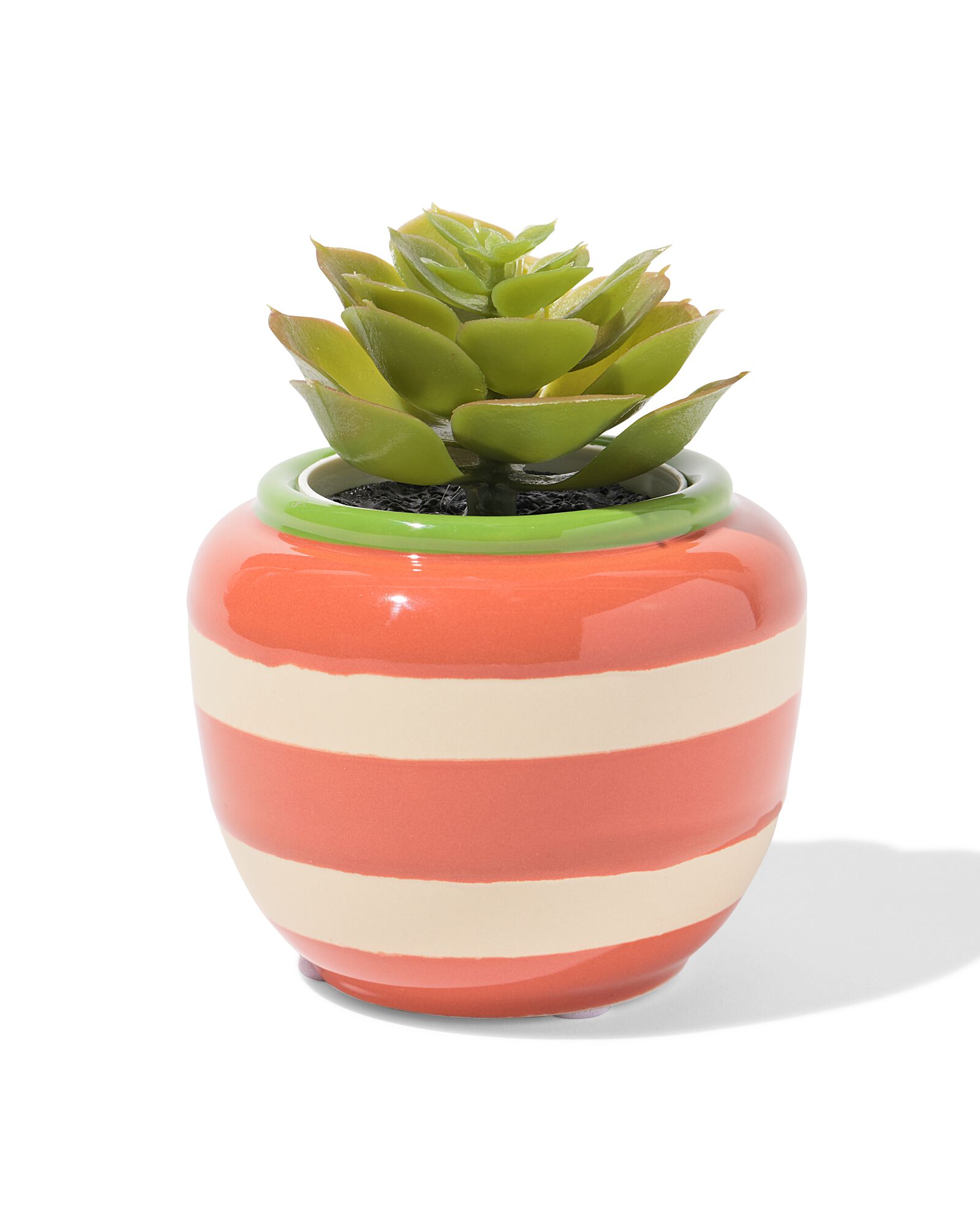 bloempot 9x7x7.4cm keramiek terra - 13324212 - HEMA
