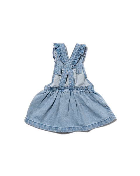 baby salopette jurk denim blauw - 1000029716 - HEMA