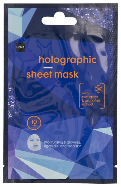 sheet gezichtsmasker holografisch - 17860000 - HEMA