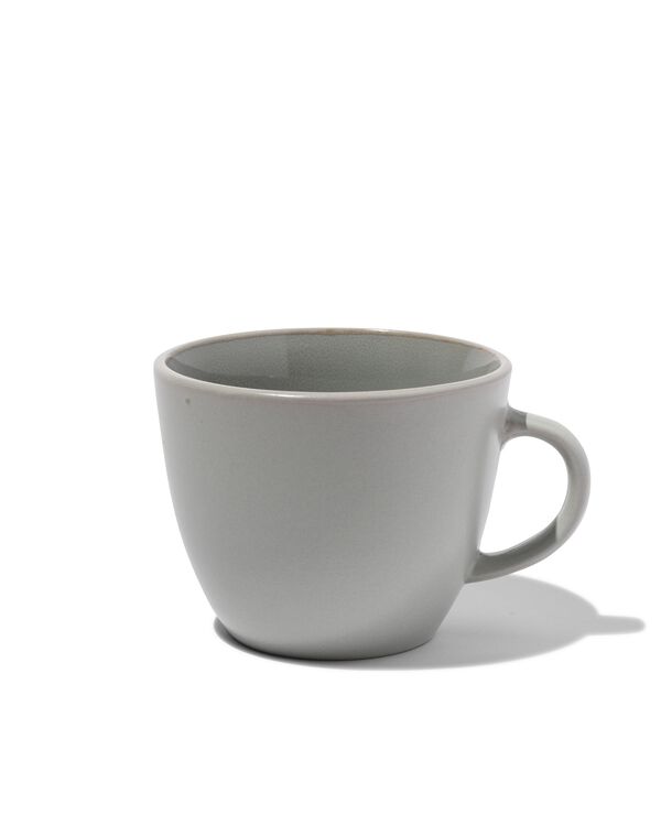 mok 420ml Helsinki reactief glazuur lichtgrijs - 9602019 - HEMA