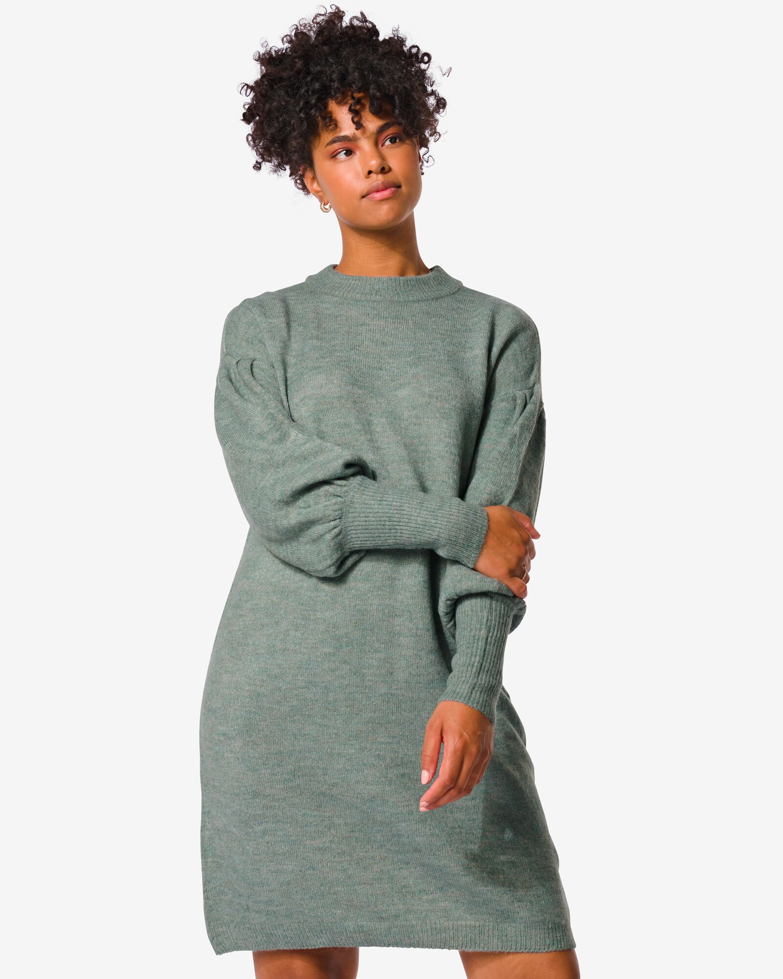 dames jurk Havana gebreid groen - 36297070GREEN - HEMA