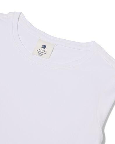 kinder t-shirts - 2 stuks wit 98/104 - 30843650 - HEMA