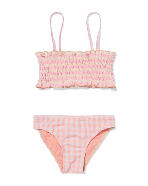 kinder bikini smock met ruiten roze roze - 22209580PINK - HEMA