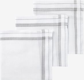 stam Bijna opraken zakdoeken grijs 40x40 - 3 stuks - HEMA