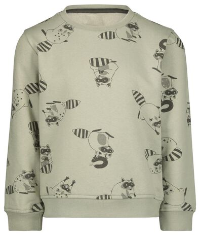kindersweater wasbeer lichtgroen - 1000021468 - HEMA