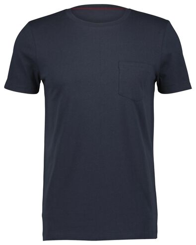 heren t-shirt donkerblauw - 1000021754 - HEMA