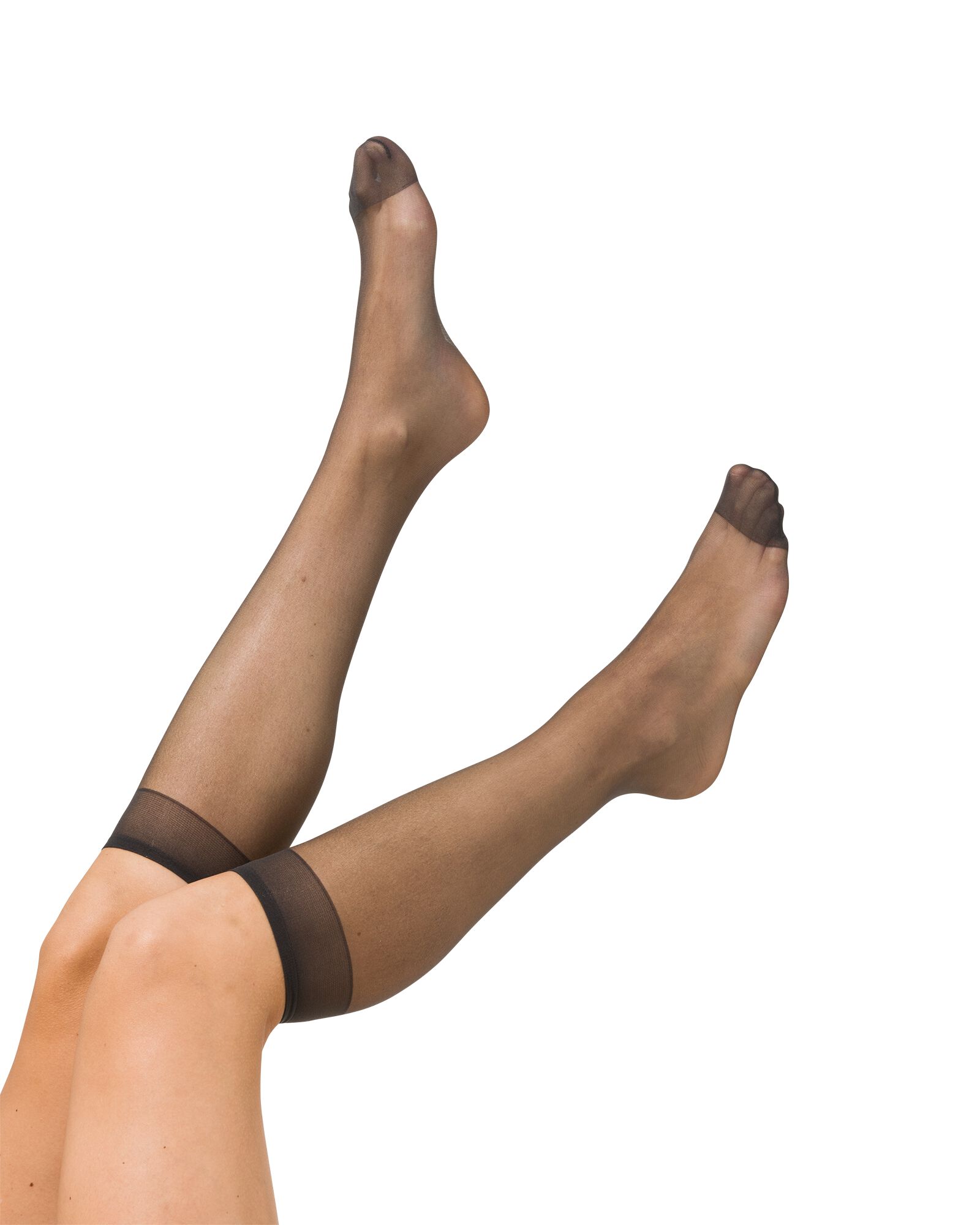 3-pak kniekousen glanzend 20 denier antraciet one size - 4022536 - HEMA