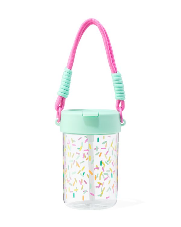 drinkbeker met koord 450ml ijsje - 61170111 - HEMA