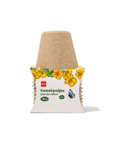 afbreekbare kweekpotjes Ø8x7.5 - 10 stuks - 41800554 - HEMA