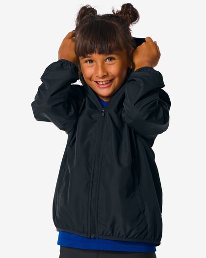 kinder windstopper sportjas zwart zwart - 36090387BLACK - HEMA