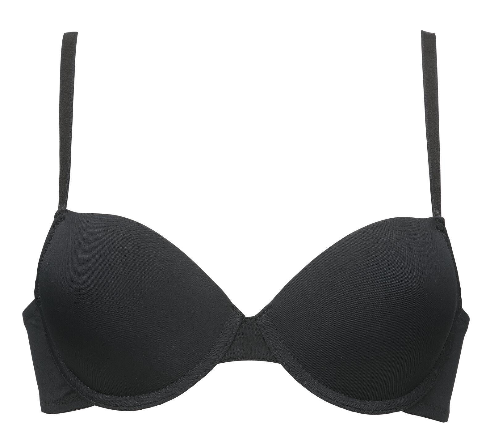 voorgevormde bh met beugel recycled/micro zwart 85C - 21820388 - HEMA