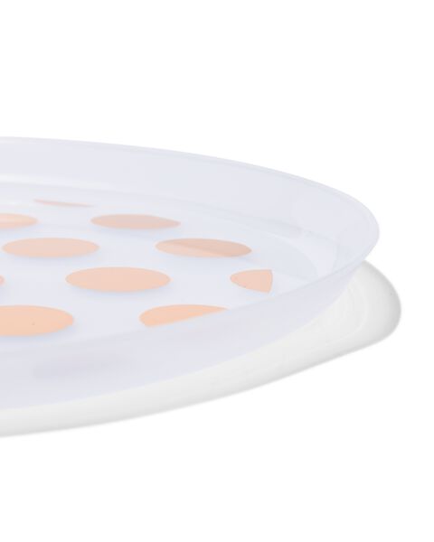 Slapen verwerken Systematisch plastic borden herbruikbaar - Ø22.5 cm - gouden stippen - 4 stuks - HEMA