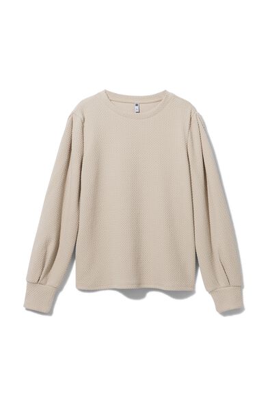 dames sweater Cherry zand S - 36280666 - HEMA