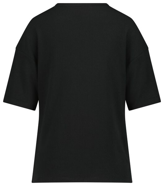 dames t-shirt Lora zwart zwart - 1000027699 - HEMA