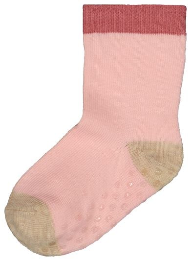 baby sokken met katoen - 5 paar roze 24-30 m - 4720545 - HEMA