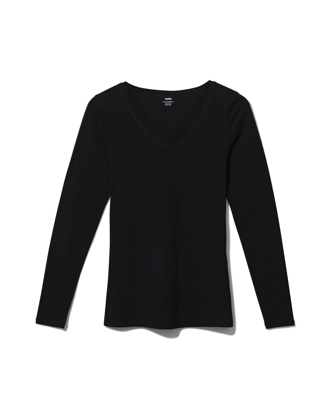 Image of HEMA Dames T-shirt Biologisch Katoen Zwart (zwart)