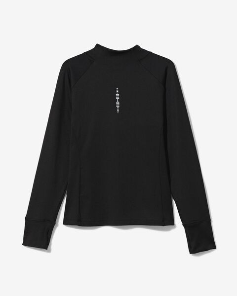 dames fleece sportshirt zwart zwart - 1000030586 - HEMA
