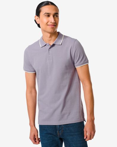 herenpolo  paars paars - 2112830PURPLE - HEMA