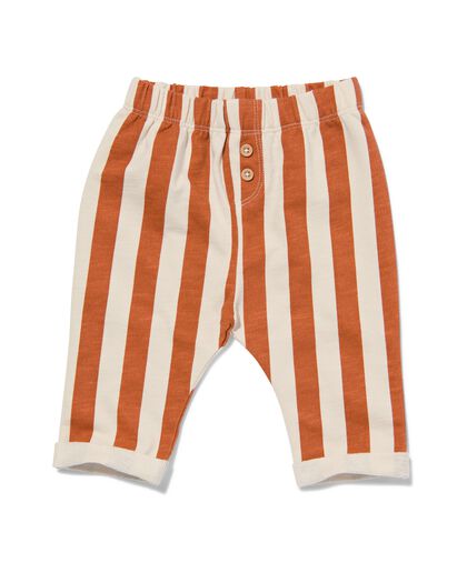 baby sweatbroek met strepen bruin bruin - 33188240BROWN - HEMA