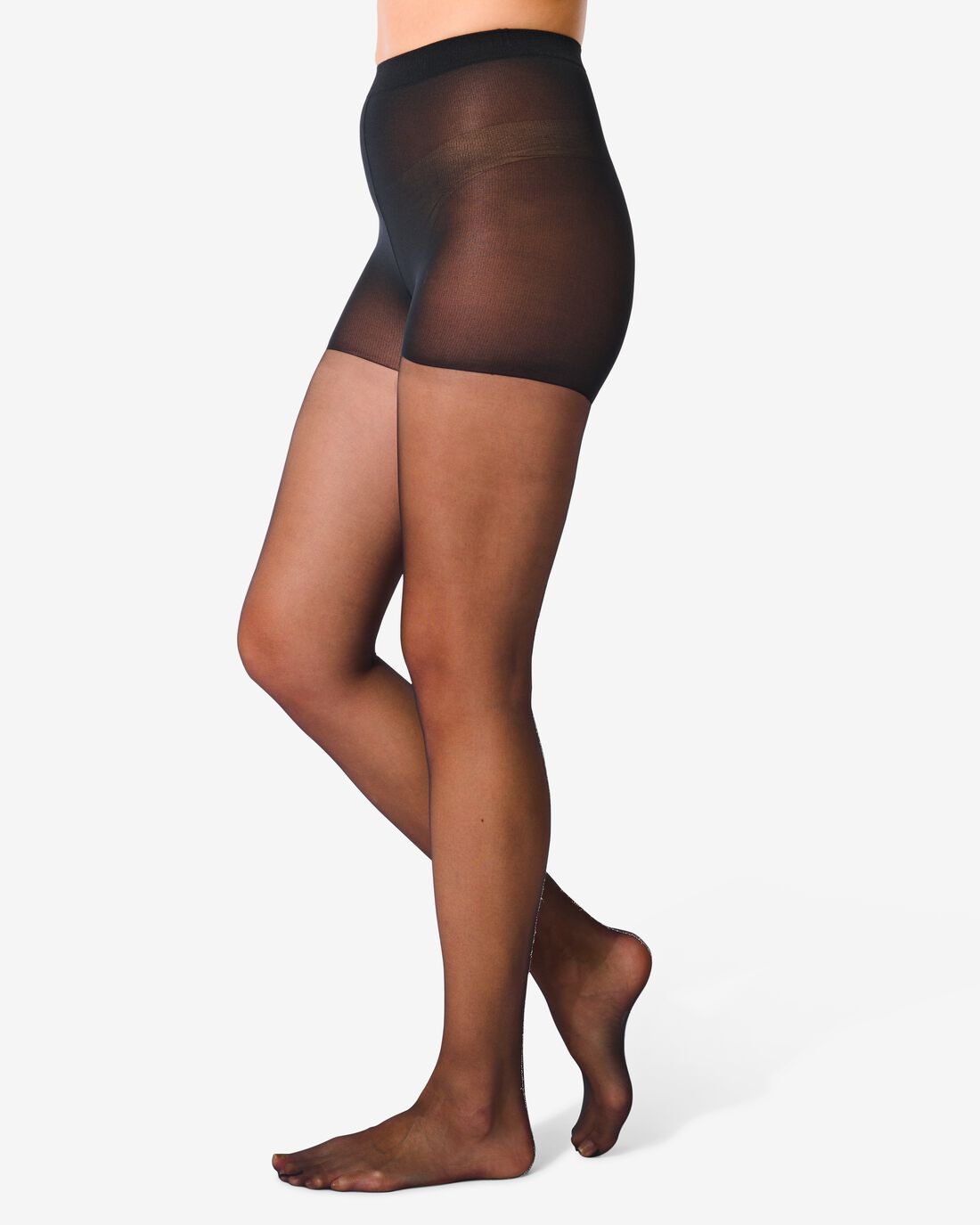 HEMA Panty Fashion Glitter Naad 20denier Zwart (zwart)