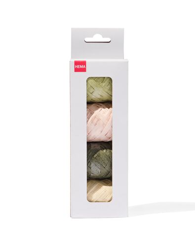 raffia lint 4 kleuren - 4x15m - 14740006 - HEMA