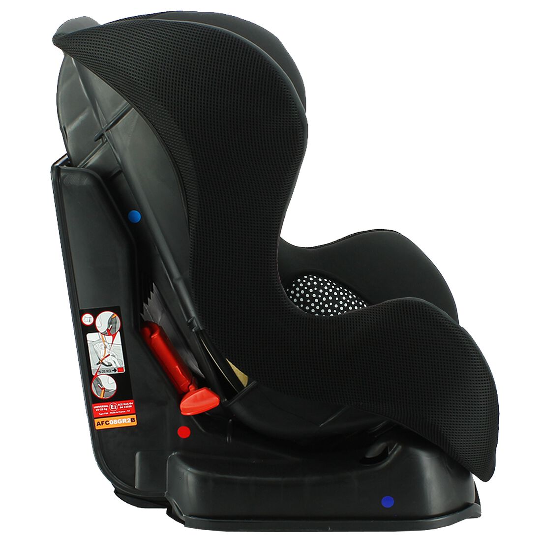 HEMA Autostoel Baby 0-25kg Zwart/witte Stip