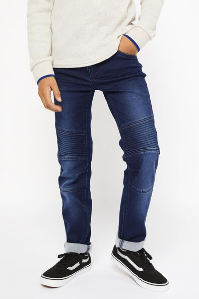 kinder jeans skinny fit donkerdenim - 1000021556 - HEMA