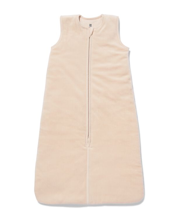 baby slaapzak mouwloos velvet beige beige - 33315320BEIGE - HEMA