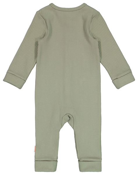 newborn meegroei jumpsuit rib met bamboe groen - 1000028735 - HEMA