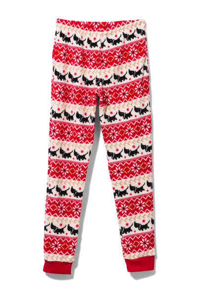 dames pyjama Takkie katoen/fleece rood - 1000029527 - HEMA