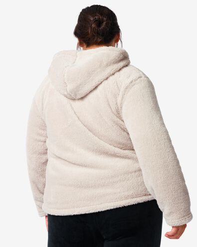 dames loungevest met capuchon beige beige - 23460285BEIGE - HEMA