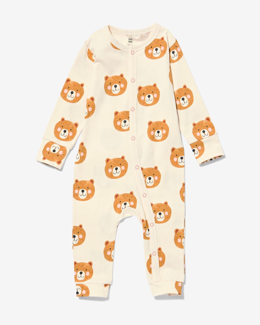 Occlusie bladzijde negatief baby pyjama katoen beren - HEMA