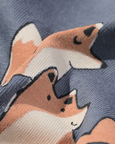 babypyjama katoen vosjes antraciet antraciet - 33313730ANTHRACITE - HEMA