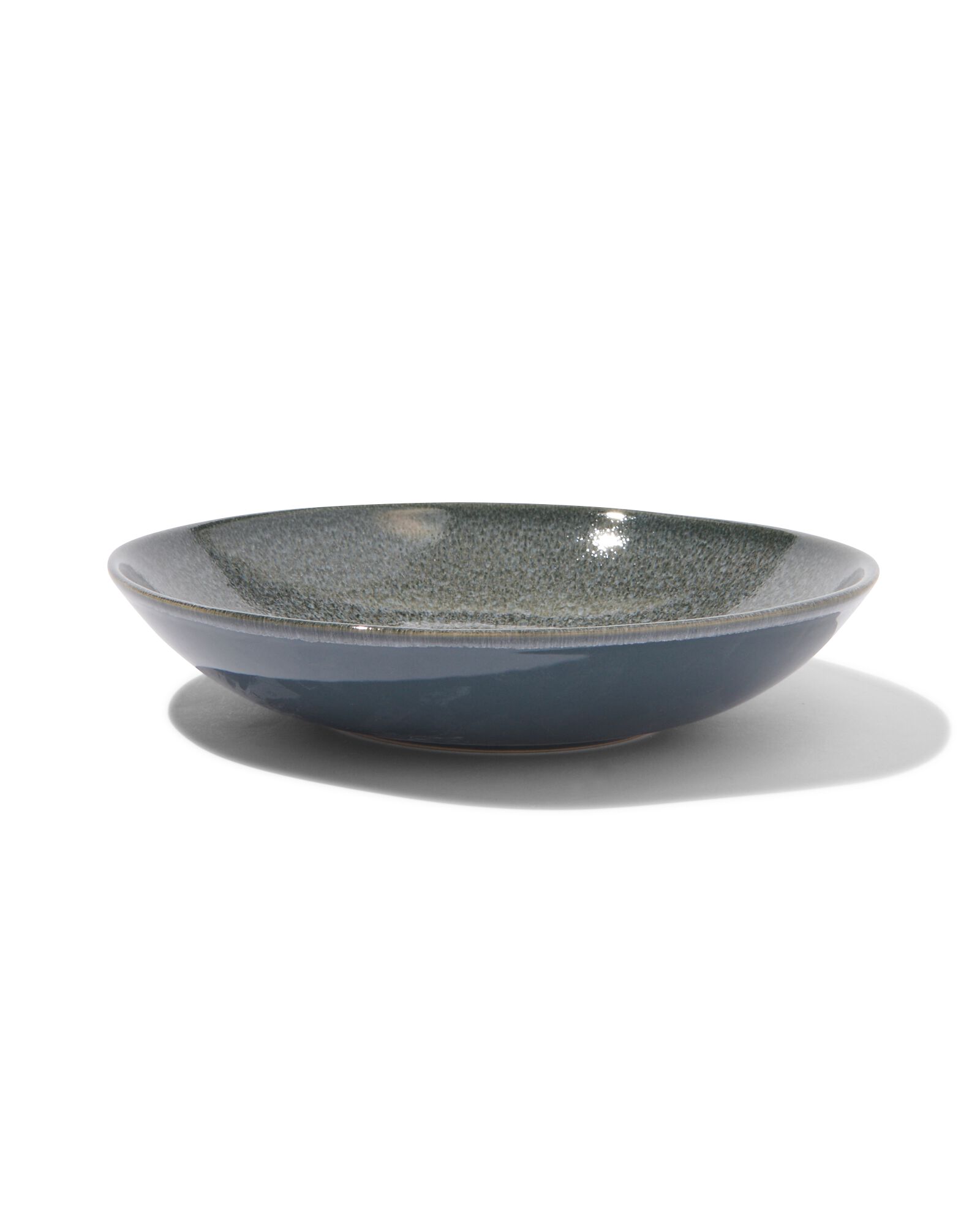 diep bord Ø23cm Porto reactief glazuur zwart - 9602031 - HEMA