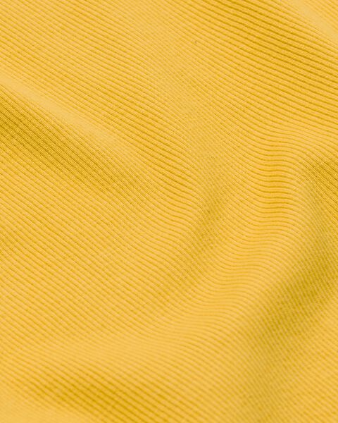 dames t-shirt Clara rib geel geel - 1000029920 - HEMA