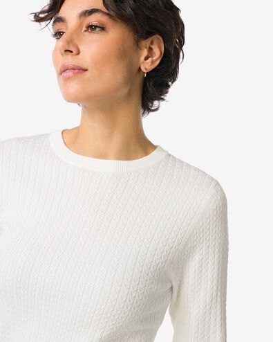 damestrui Livia kabel wit wit - 36205360WHITE - HEMA
