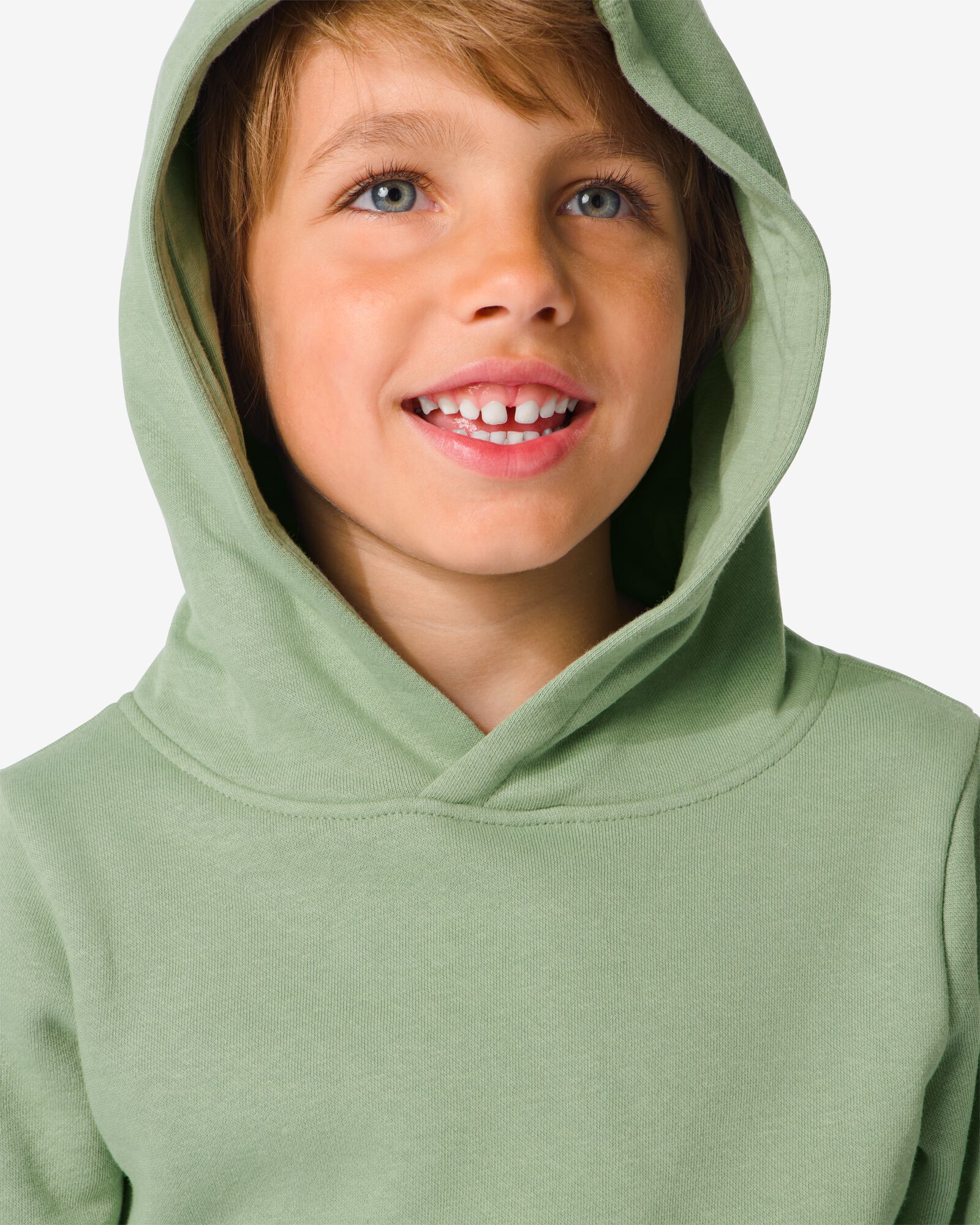 kinder hoodie met kangeroezak groen 158/164 - 30769433 - HEMA