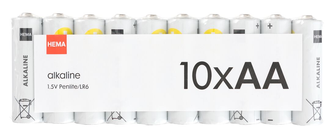 HEMA 10-pak AA Basis Batterijen Alkaline
