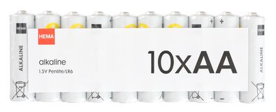 AA alkaline batterijen - 10 stuks - 41290250 - HEMA