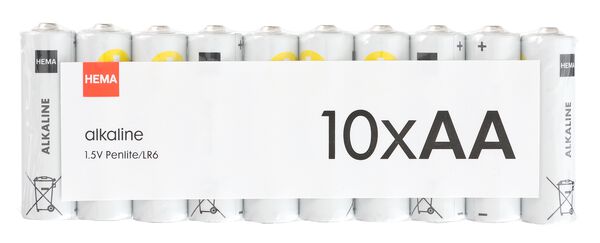 AA alkaline batterijen - 10 stuks - 41290250 - HEMA